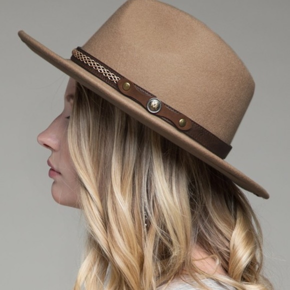 Last 1! NWT Western Panama hat with faux Leather Strap - Picture 2 of 6